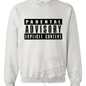 Parental-Advisory-Explicit-Content-Dope-Jersey-sudadera-Sudadera-Multicolor-gris-XS-0